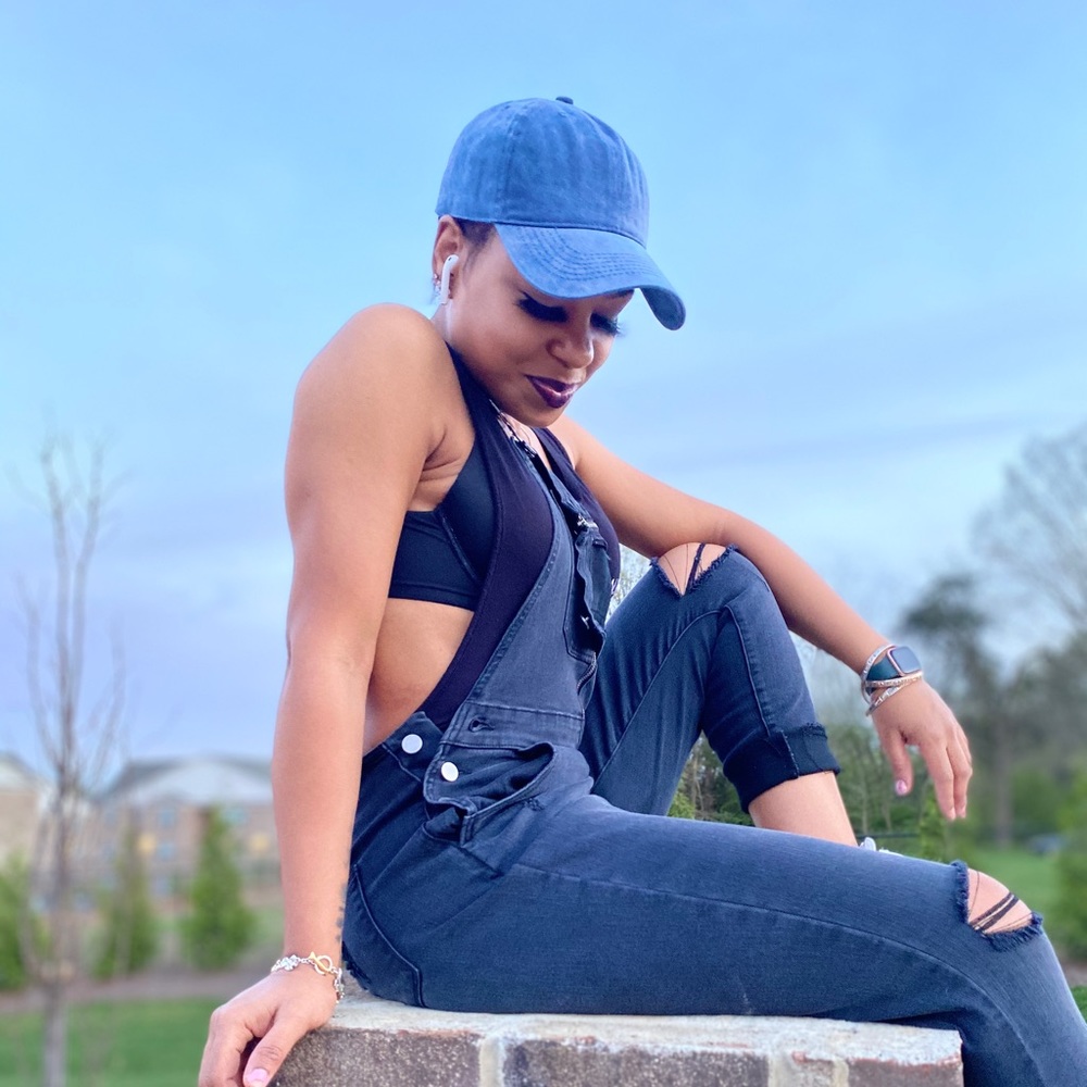 Dark Blue Distressed Unisex Cap